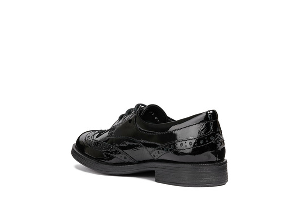 GEOX AGATA PATENT BROGUES, GIRLS SHOES