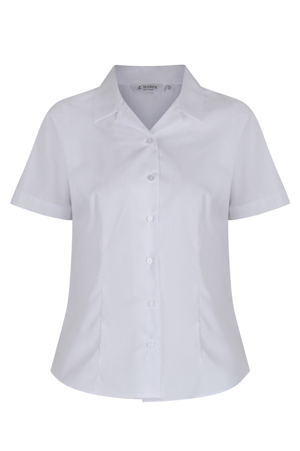 SHORT SLEEVE WHITE REVER BLOUSE TWIN PACK, UNIFORM, SHIRTS AND BLOUSES