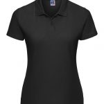 Russell Women’s premium polo with school badge, DVG RH2
