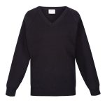 HEVER V NECK JUMPER WITH LOGO, HEVER C OF E PRIMARY, WINTER UNIFORM, SUMMER UNIFORM