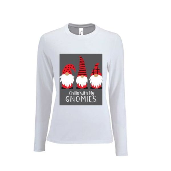 MY GNOMIES LONG SLEEVE T SHIRT, XMAS TOPS