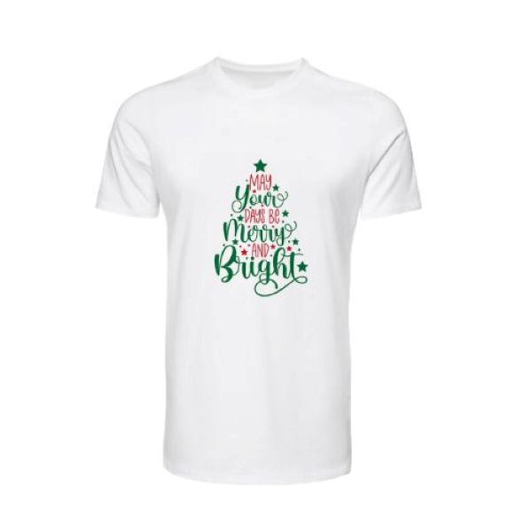 DAYS MERRY SHORT SLEEVE T SHIR, XMAS TOPS