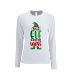 ON WINE LONG SLEEVE T SHIRT, XMAS TOPS