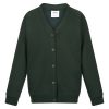 DOVERS GREEN SWEAT CARDI WITH LOGO, UNIFORM