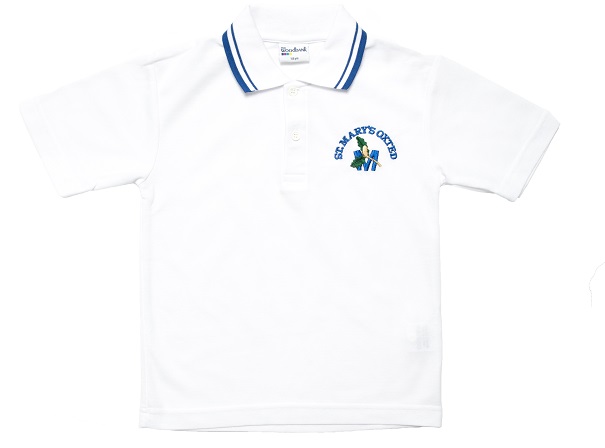 ST MARYS OXTED WHITE POLOSHIRT, LOWER SCHOOL UNIFORMS (RECEPTION - YR 2)