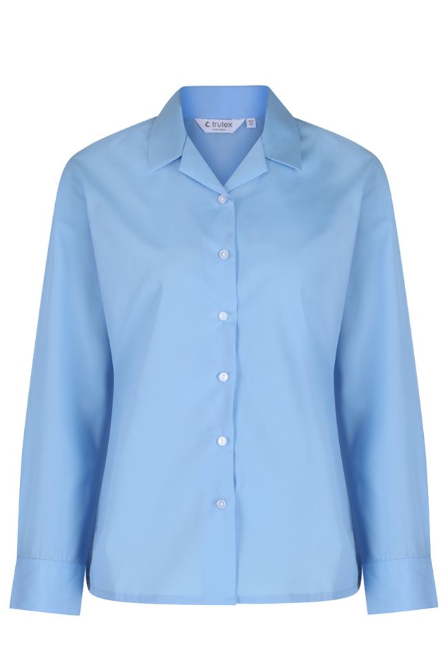 LONG SLEEVE BLUE REVER BLOUSE TWIN PACK, UPPER SCHOOL UNIFORM (YR3-6), SHIRTS AND BLOUSES, LOWER SCHOOL UNIFORM (R-YR2)