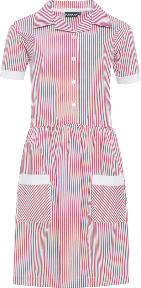 RED & WHITE STRPE SUMMER DRESS, UNIFORM, SUMMER DRESSES