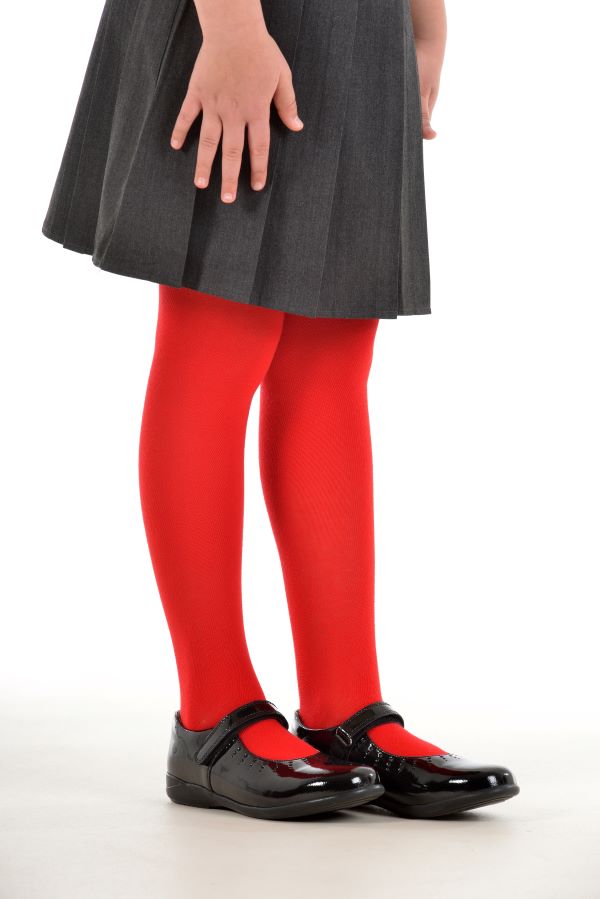 RED COTTON SOFT TIGHTS, SOCKS & TIGHTS, LOWER SCHOOL UNIFORM (LKG-YR2), UPPER SCHOOL UNIFORM (YR3-6)