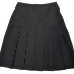 NAVY PLEAT SKIRT, SKIRTS AND TROUSERS